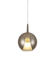 M8242  Elsa Assembly Pendant (WITHOUT PLATE) Round Shade 1 Light Chrome Glass